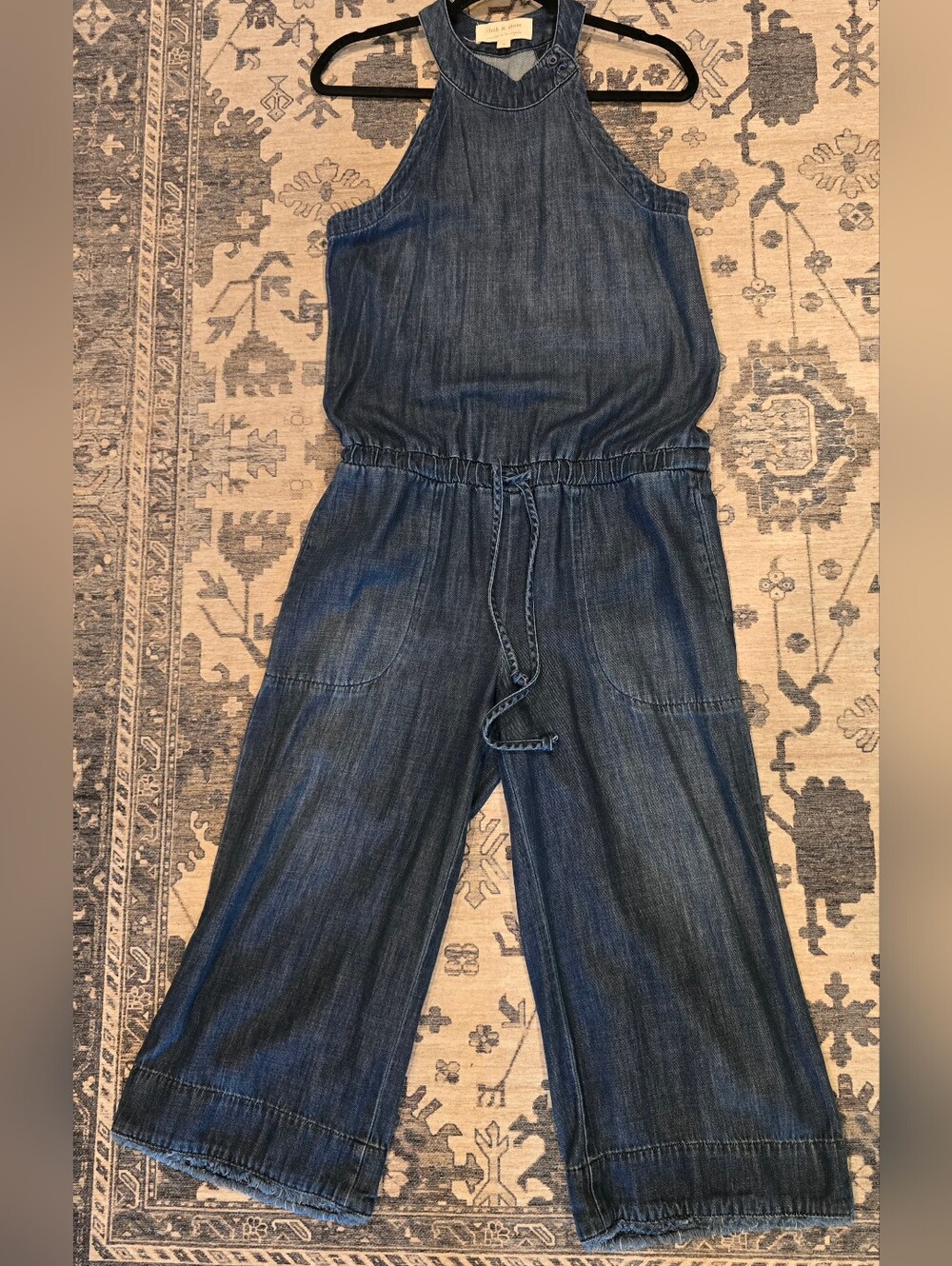 cloth & stone Dark Indigo Denim Jumpsuit Size S